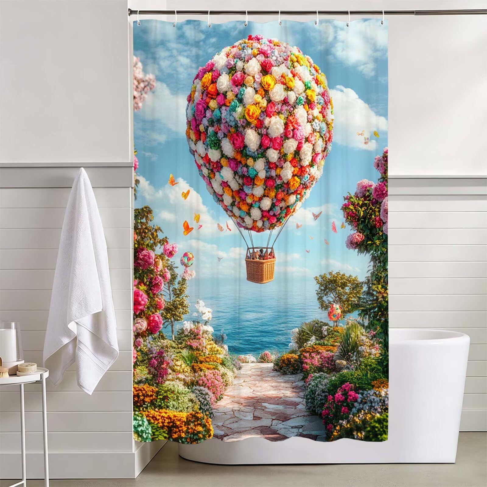bunt Duschvorhang, 180x240cm Duschvorhang Badewanne L-24