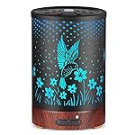 Essential Oils Diffuser,Aromatherapy Diffuser,Birthday Gifts for Women Mom Grandma,Metal Cool Mist Humidifier with 7 Colors Lights Waterless Auto Off Air Diffusers (C-Hummingbirds)