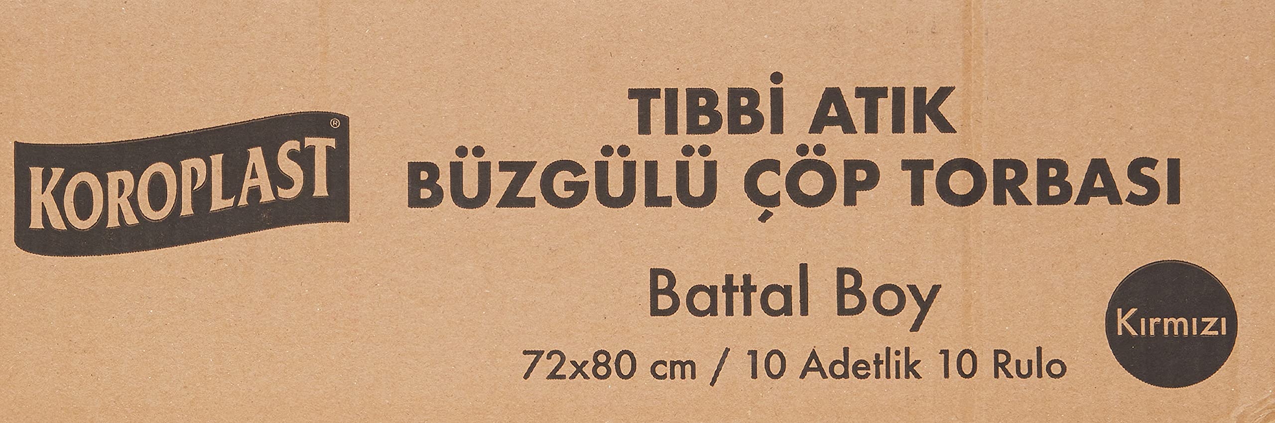 Koroplast Büzgülü Tıbbi Atık Poşeti Battal Boy 72x80 cm, 10x10'lu Sızdırmaz Yırtılmaz Profesyonel Çöp Poşeti, Geri Dönüştürülebilir Kolay Bağlanır Tıbbi Atık Torbası, Hastane Klinik Büzgülü Çöp Poşeti