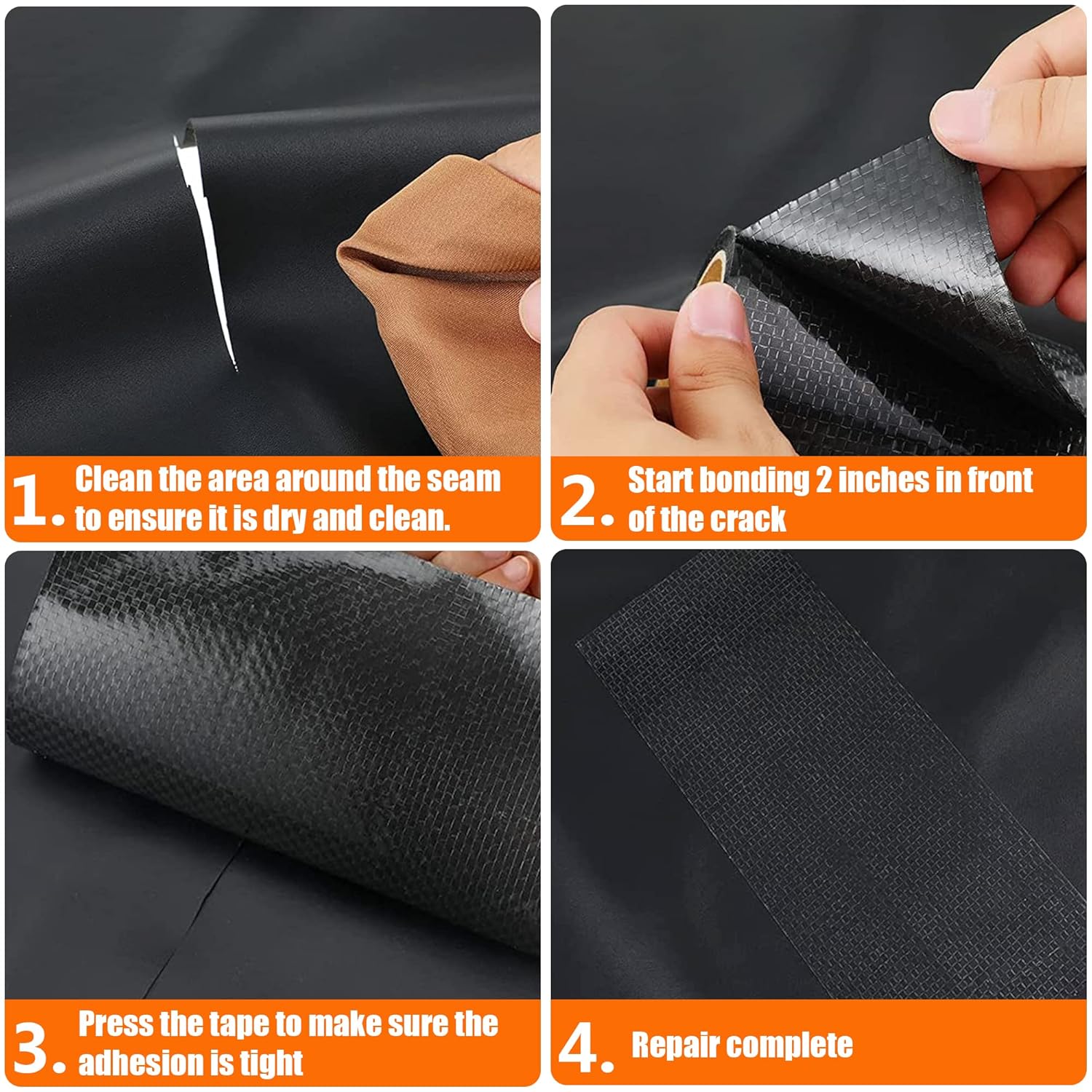 Underbelly RV Tape 8" x 33Ft Premium Belly Material Waterproof Wearing Resistant Repair Fabric Tape for Belly Tears Holes Cuts of Motorhome Trailer RV Camper (UT20310B1)