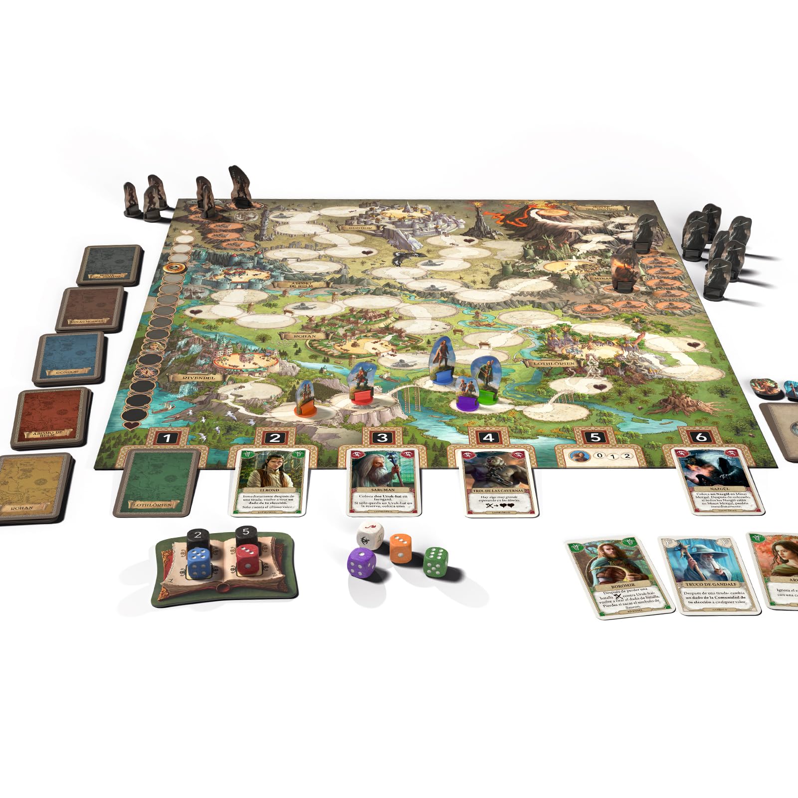 Devir El Señor De Los Anillos Aventura hacia El Monte del Destino Juego de Mesa Cooperativo, Juego de Mesa Solitario, Juego LOTR, Juego de la Terra Media (BGNUNSP)