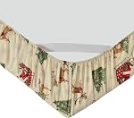 Elegant Comfort Luxury Soft Bed Sheets Motif de vacances 1500 Microfibre de qualité d'hôtel Premium - Peau de douceur et résistant au fade (6-Piece) Ensemble de literie, Roi, Santa Moose