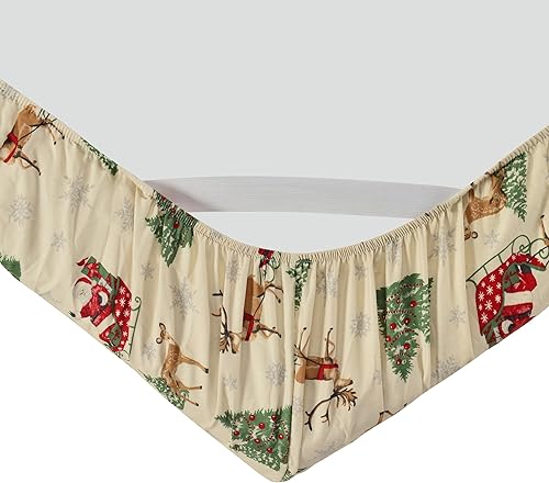 Vista 56 de Elegant Comfort Sábanas suaves de lujo con patrón navideño 1500 microfibra de calidad hotelera de alta calidad, suavidad, resistente a las arrugas