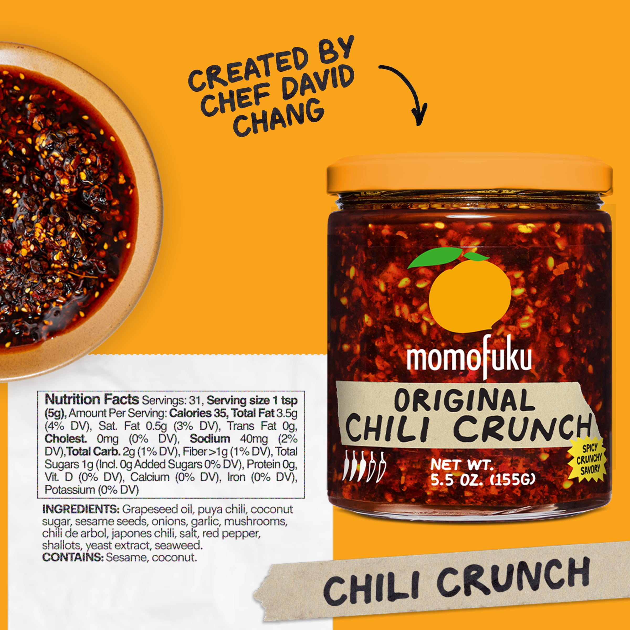 Momofuku Chili Crunch 150 g (1 verre)