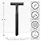 Bambaw Safety Razor for Men with 5 Blades, Double Edge Safety Razors for Men, Sustainable Single Blade Razor, Zero Waste Metal Razors - Black