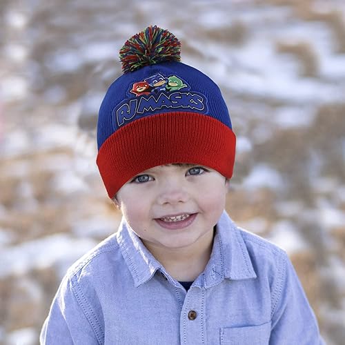 Miniatura 9 de PJ Masks Boys Winter Accessory Hat and Mittens Set Toddler Beanie for Kids Ages 2-4