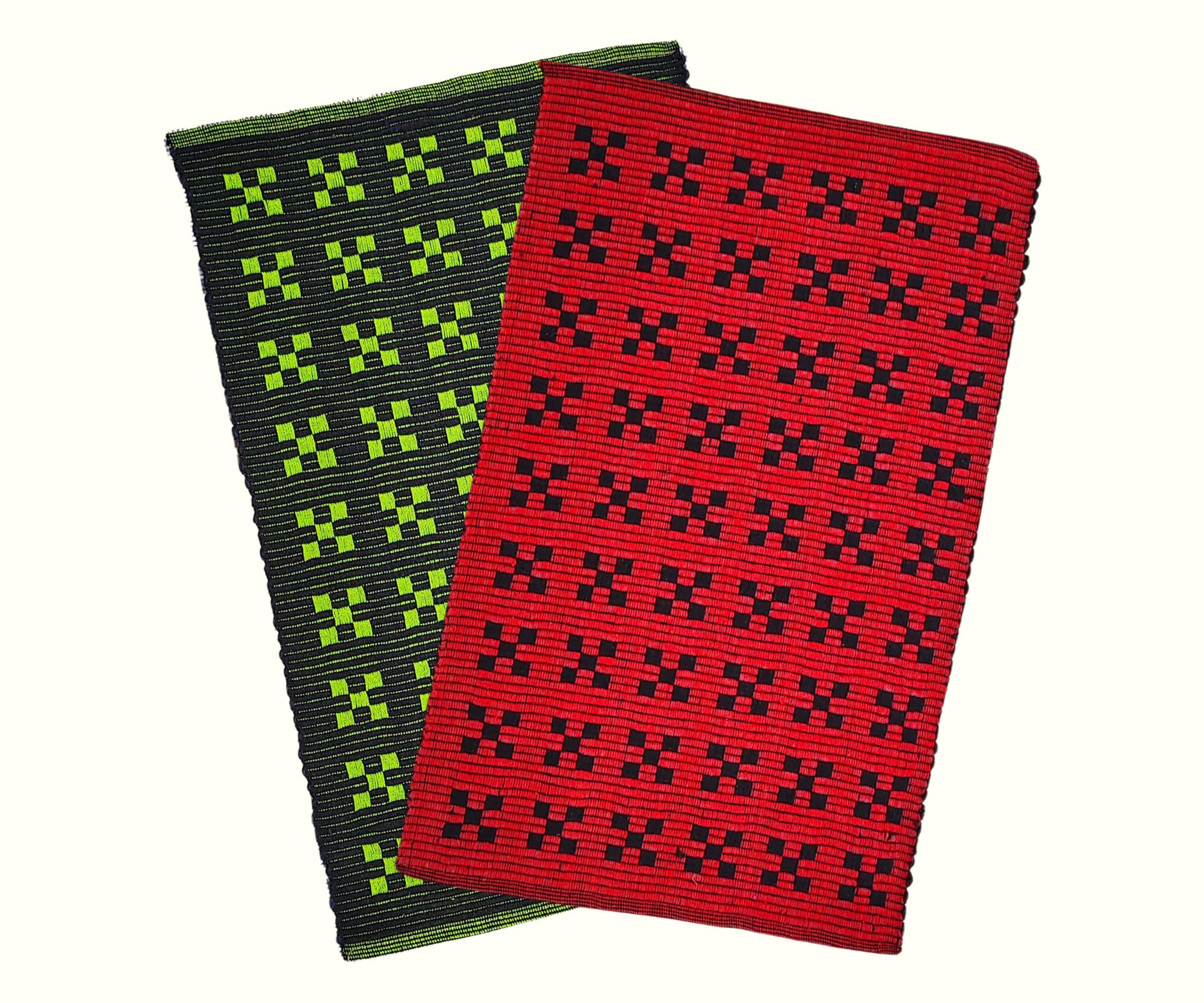 Set of 2 Pcs - Handwoven Cotton mat for Everyday use. Absorbent, Soft, Quick-Drying and Easy to wash | Ideal for Door Entrance, Bathroom Door Entrance, Kitchen and Indoor Spaces - (24" in x 16" in)-image-14