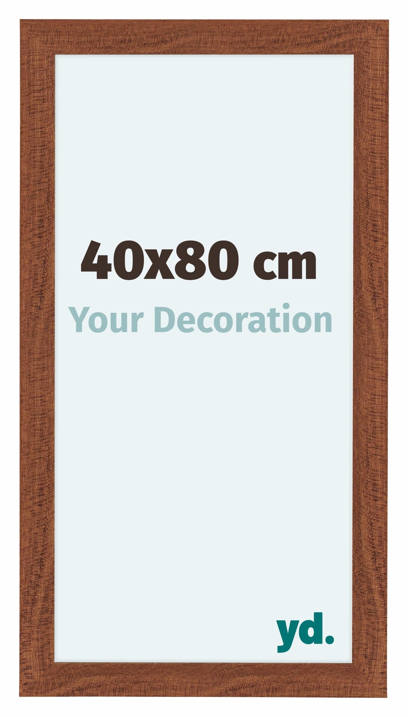 Your Decoration - Picture Frame 40x80 cm - Walnut - Decorative Wall Frame in MDF with Antireflection - Frame 40x80 - Como