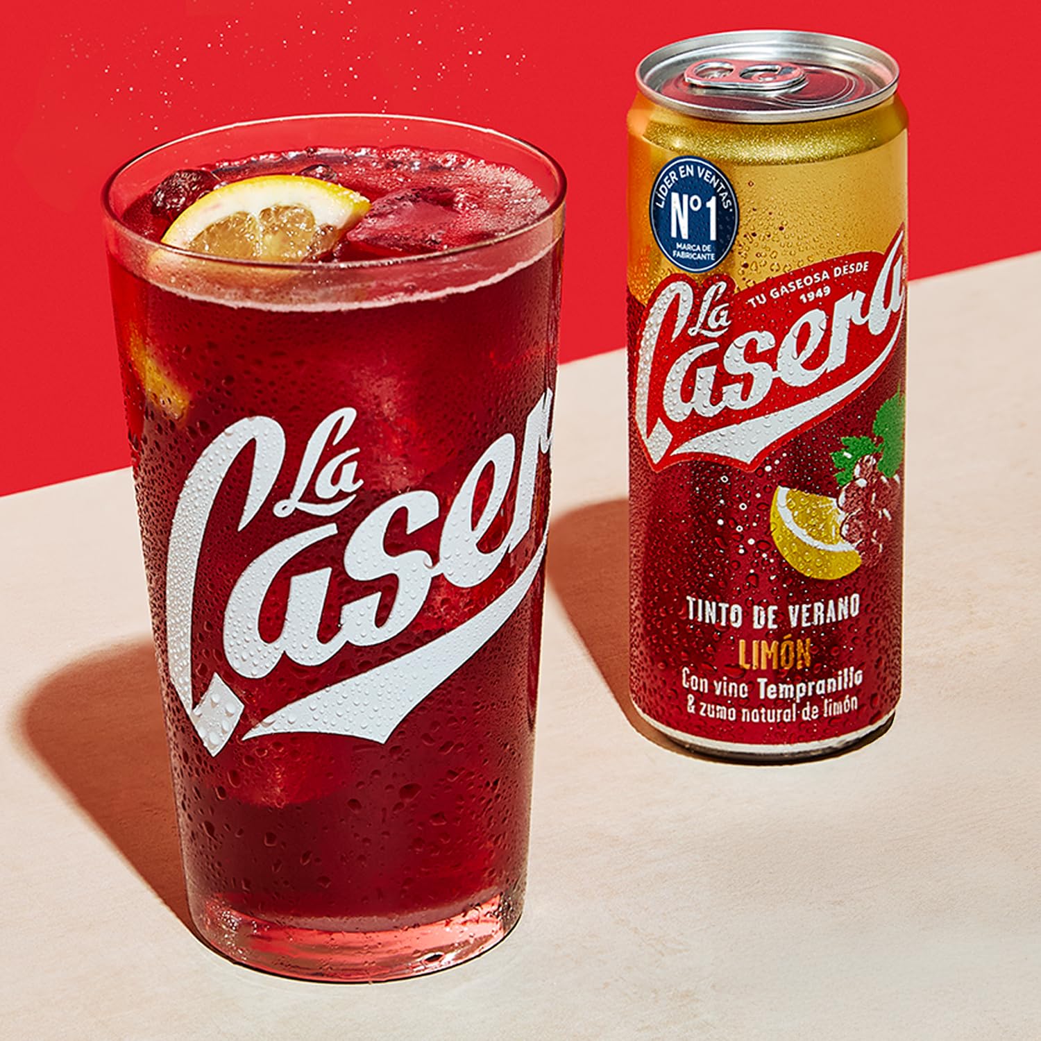 La Casera® Tinto de Verano con Limón - Lata, Pack 24 x 33 cl