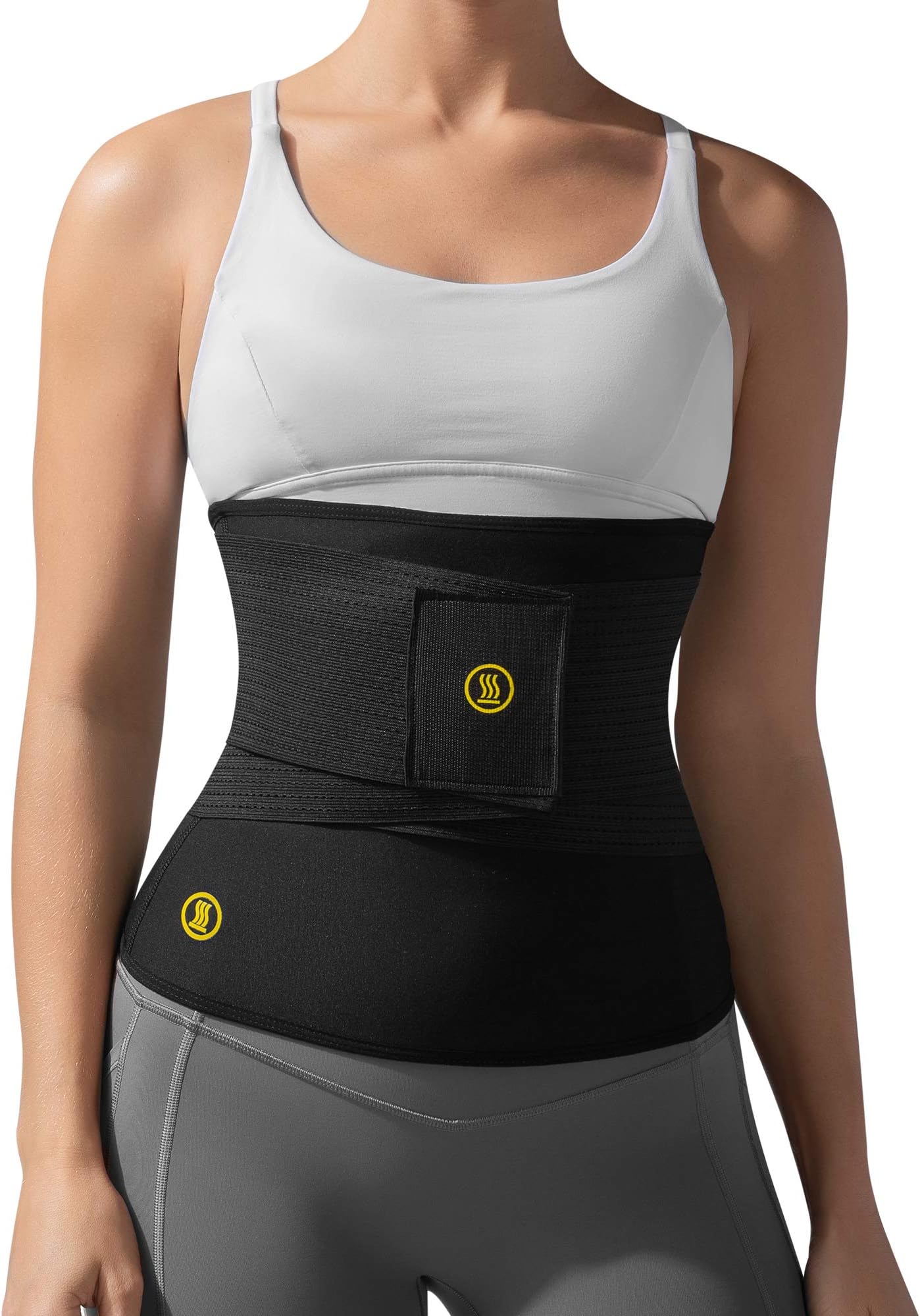 HOT SHAPERS Hot Belt with Waist Trainer – Women Sweat Waist Trimmer & Shaper Corset