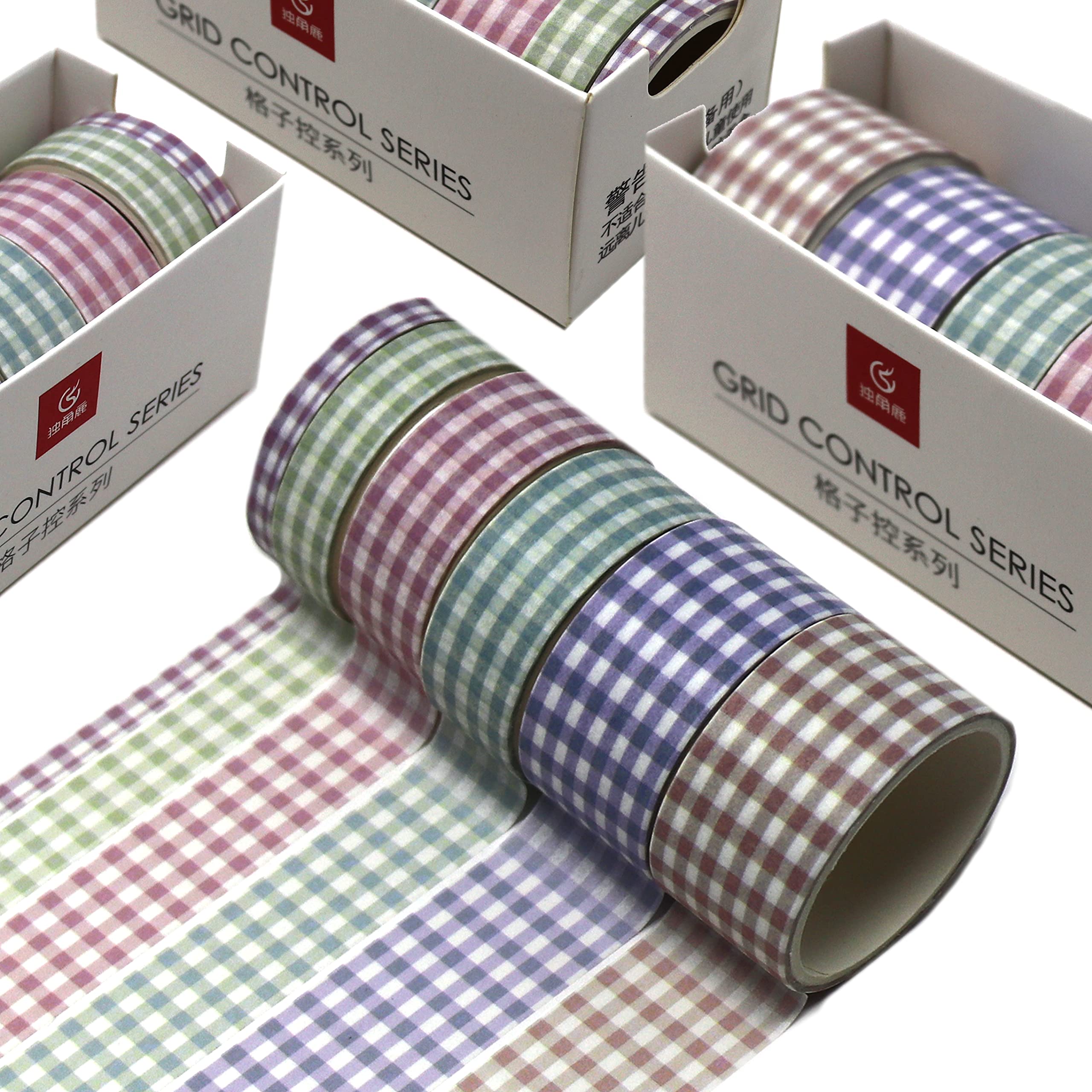Lakeer Grid Series Washi Tape (Pack of 6) | Tapes For Scrapbooking, DIY Craft, Decoration, Gift wrapping, etc, (Mult) (B0C173XM1B) Amazon Price History, Amazon Price Tracker