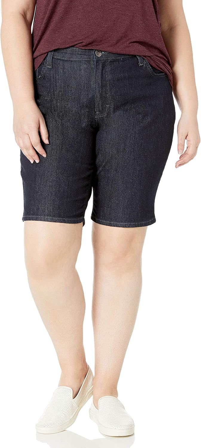 Riders by Lee Indigo Women's Plus-Size Comfort Waist Bermuda Short