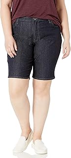 by Lee Indigo Women's Plus-Size Comfort Waist Bermuda Short
