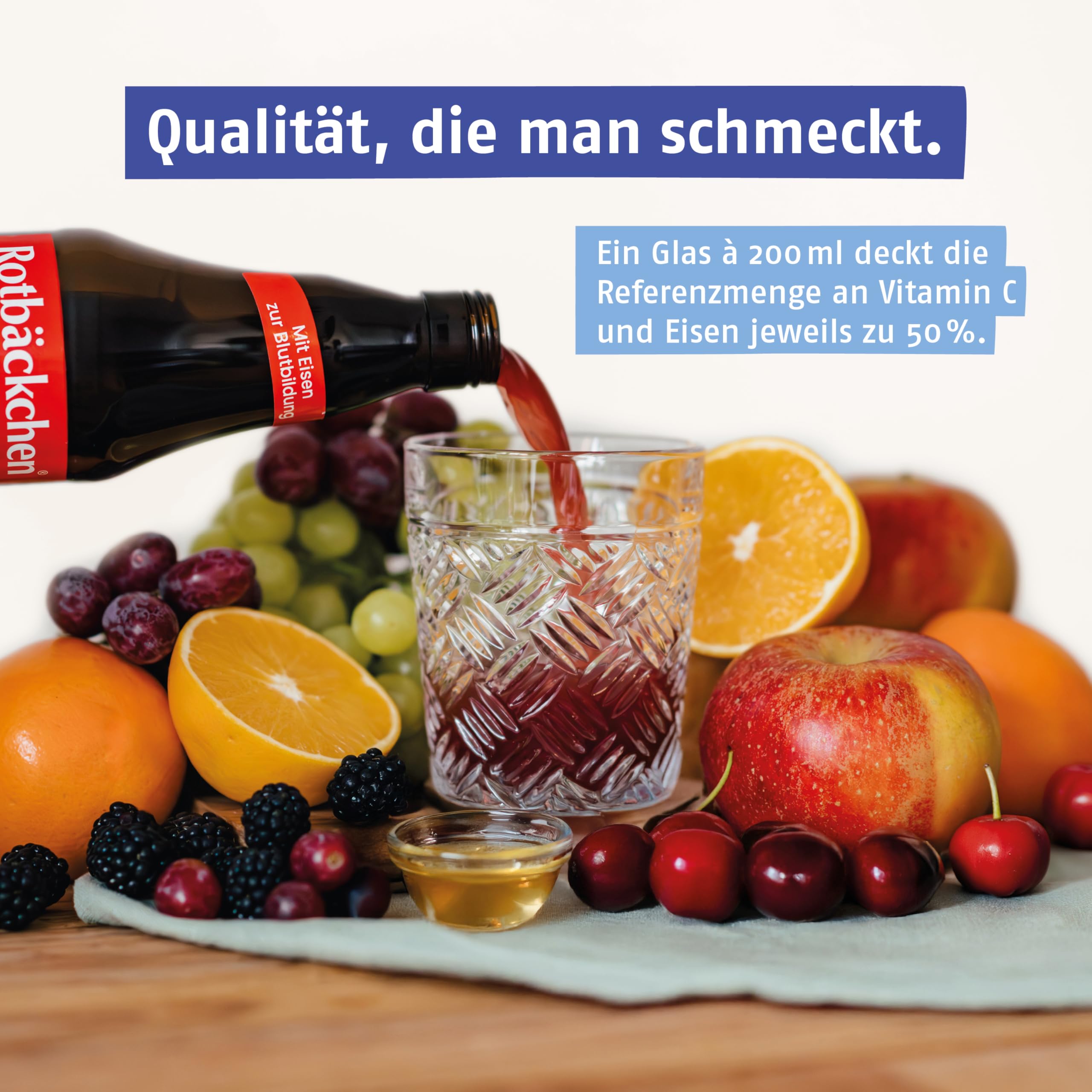 ROTBÄCKCHEN Das Original 6er Pack (6 x 700 ml). Saft aus 99 % Mehrfruchtsaft, 1 % Honig und Eisen