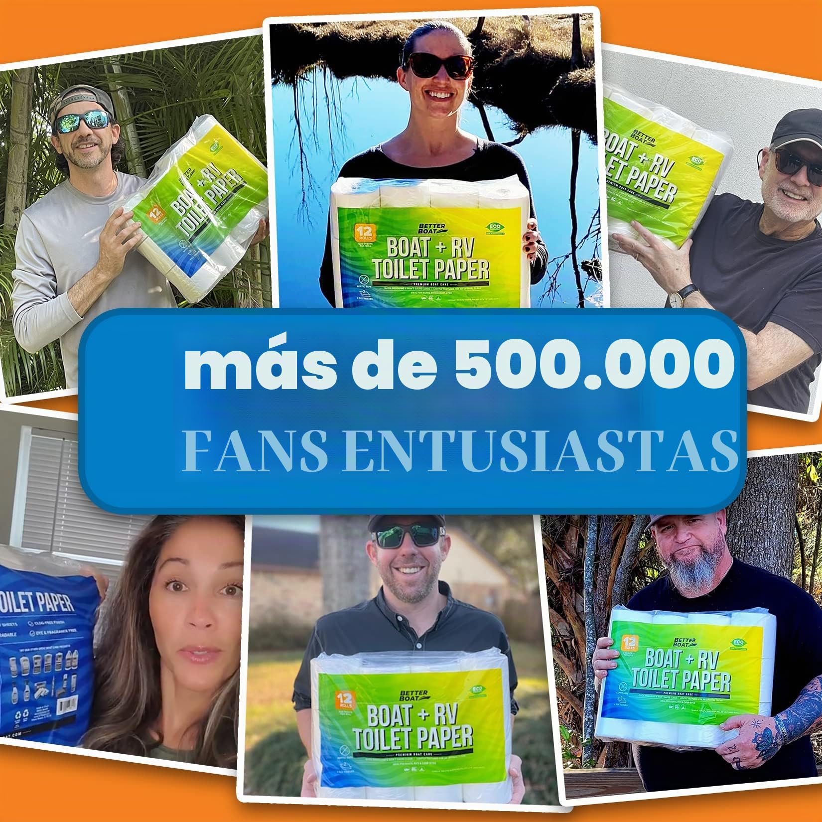 Papel higiénico para barco y caravana, seguro séptico, disolución rápida para uso marino y cámper, biodegradable y seguro para tanques, paquete de 12 unidades
