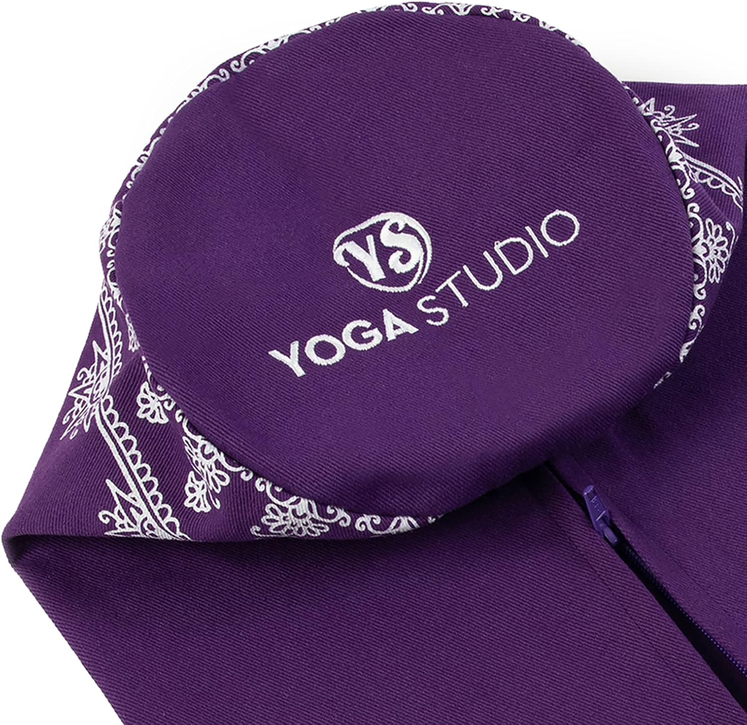 Yoga Studio Spare Organic Cotton Bolster Covers With Handle And Zipper (Elephant - Purple Grape)