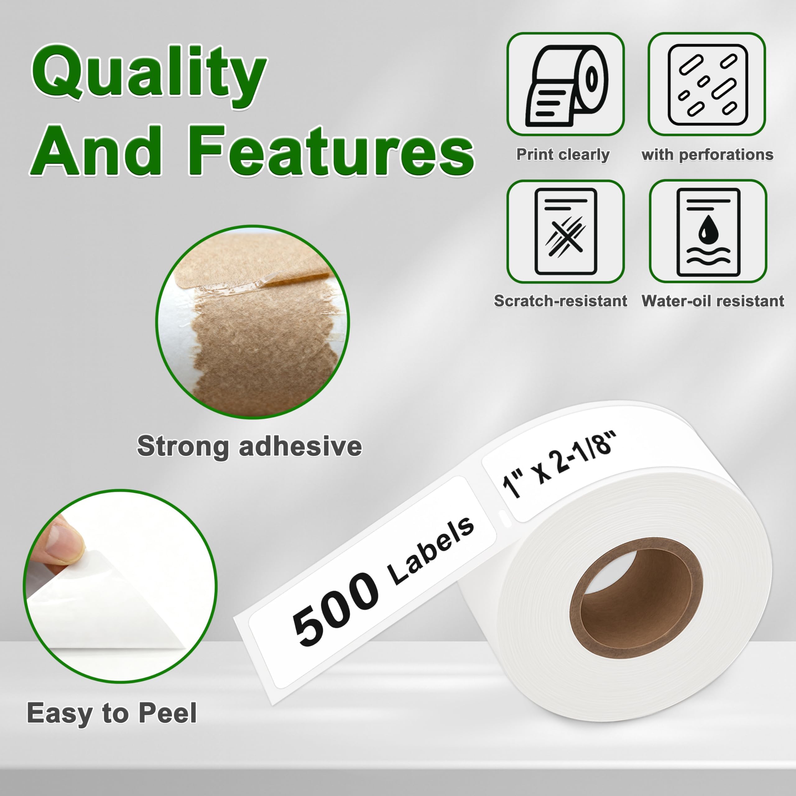 10Rlx RFID 500Étiq Compatibles avec Dymo 11352 S0722520 25mm x 54mm | Compatible with Dymo LabelWriter 400, 450, 550, 5XL. Adhésif et durable, impression nette pour colis et courriers