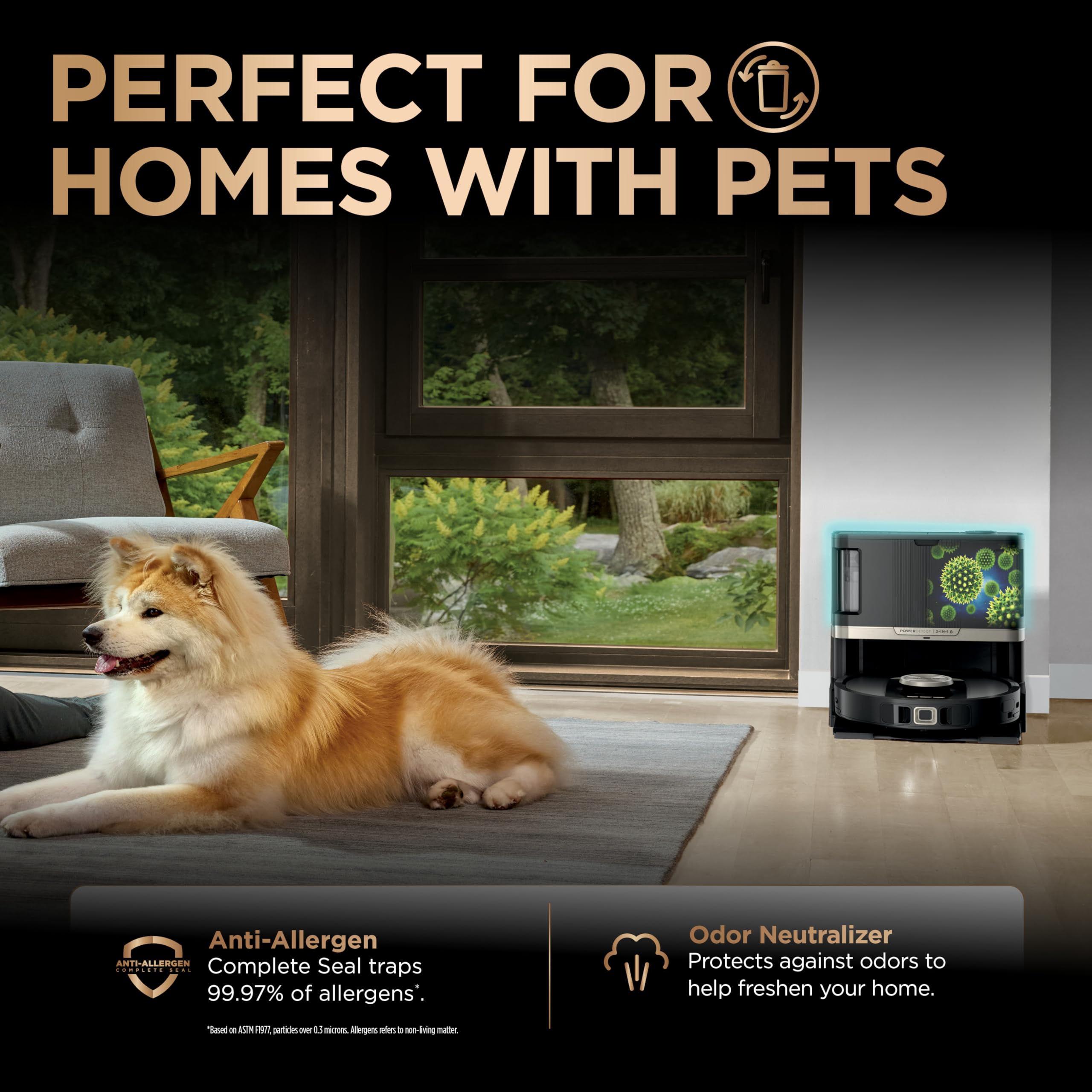 Shark PowerDetect NeverTouch Pro Robot Vacuum & Mop, Black,AV2800ZEBK view 5