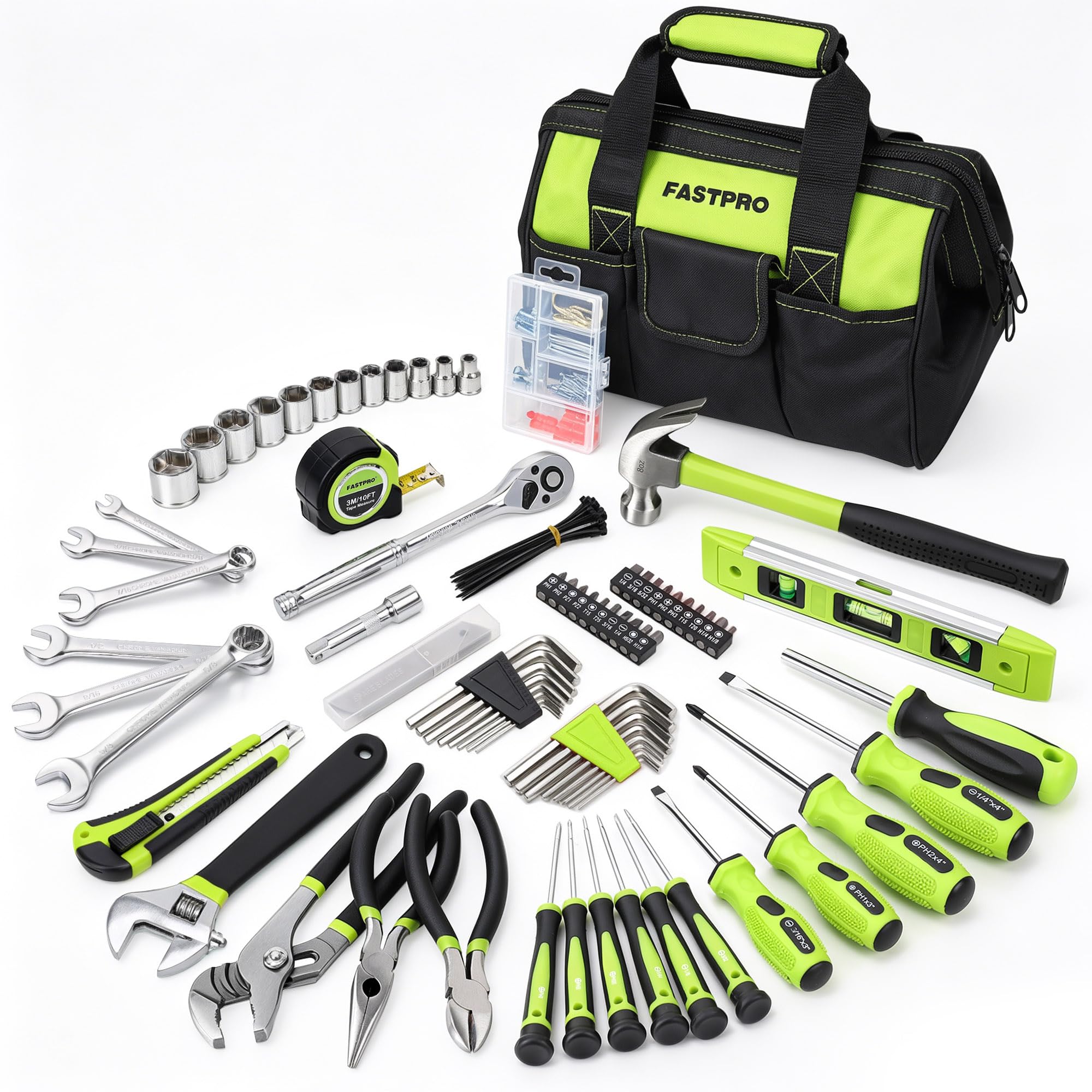 FASTPRO 236-Piece Home Repairing Tool Set, Mechanics Hand Tool Kit