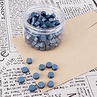 Vista 6 de Yoption - Cuentas de cera de sellado Darkishblue, 210 cuentas octágonas con velas y cuchara de fusión para tarjetas de felicitación de boda, regalo