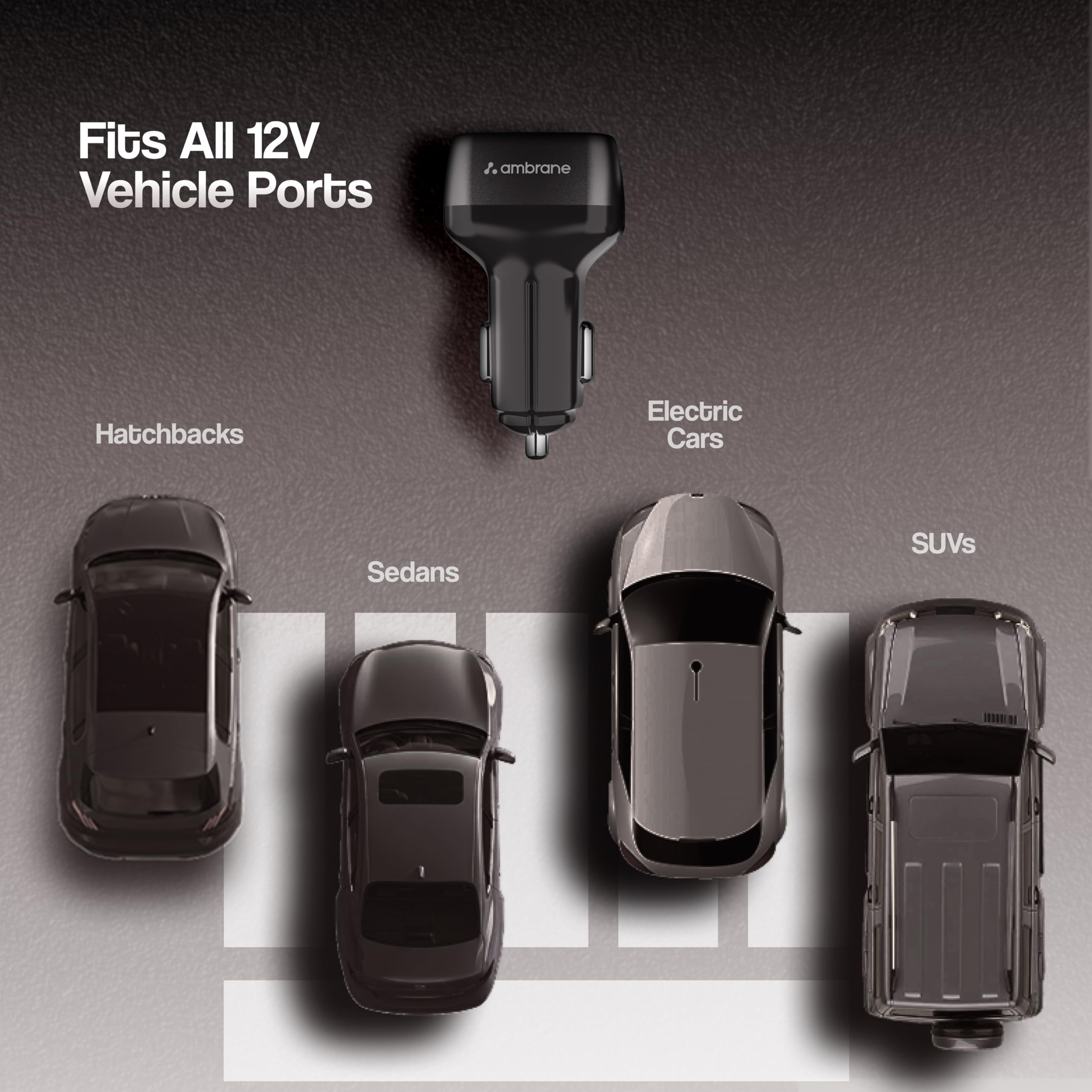 Ambrane 84W Triple Output Fast Car Charger with 2 Type-C & 1 USB, 33W Type C Charging with PD Technology, Fast Charging Adapter Compatible with Cars for iPhone & Android Smartphones (Charge C84,Black) — Amazon image 7