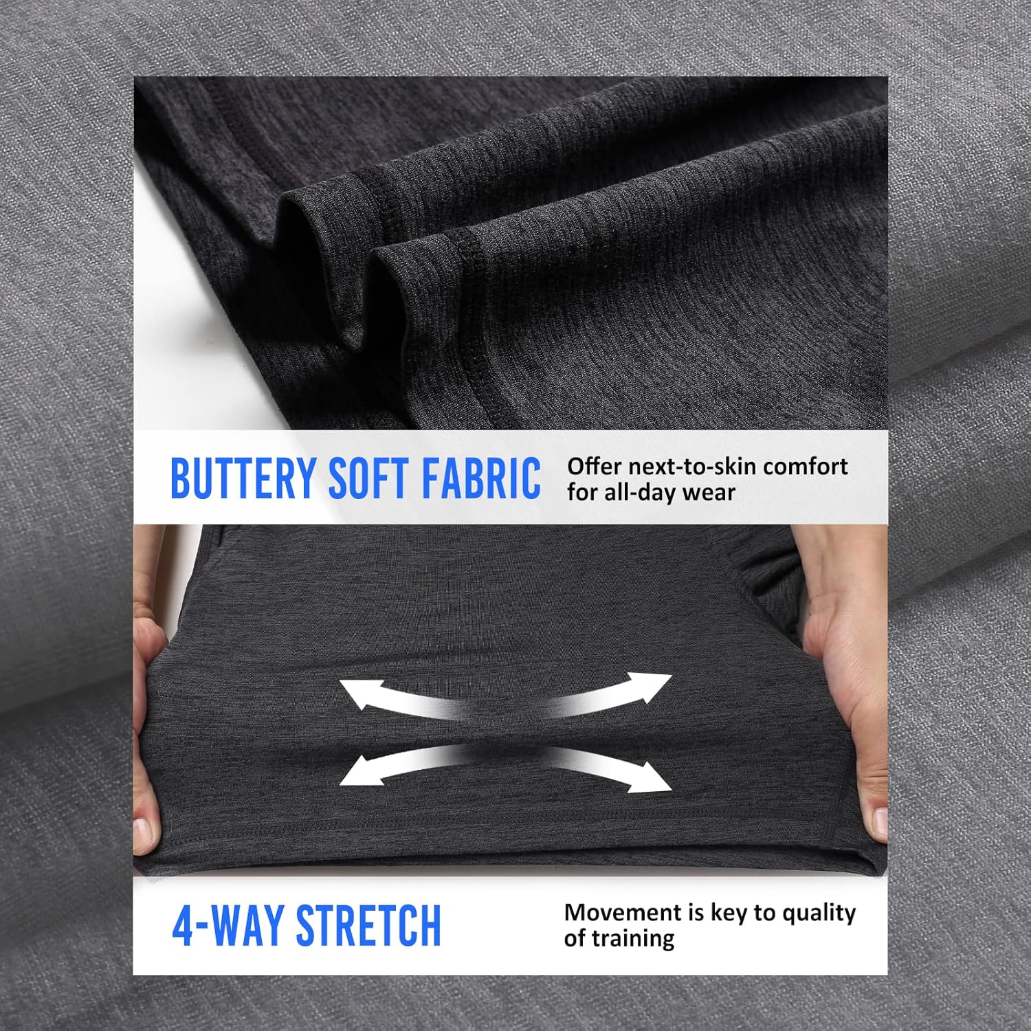 maamgic Mens Workout Shorts 5" Short Shorts Soft Stretch Running Gym Athletic Shorts with Zip Pockets