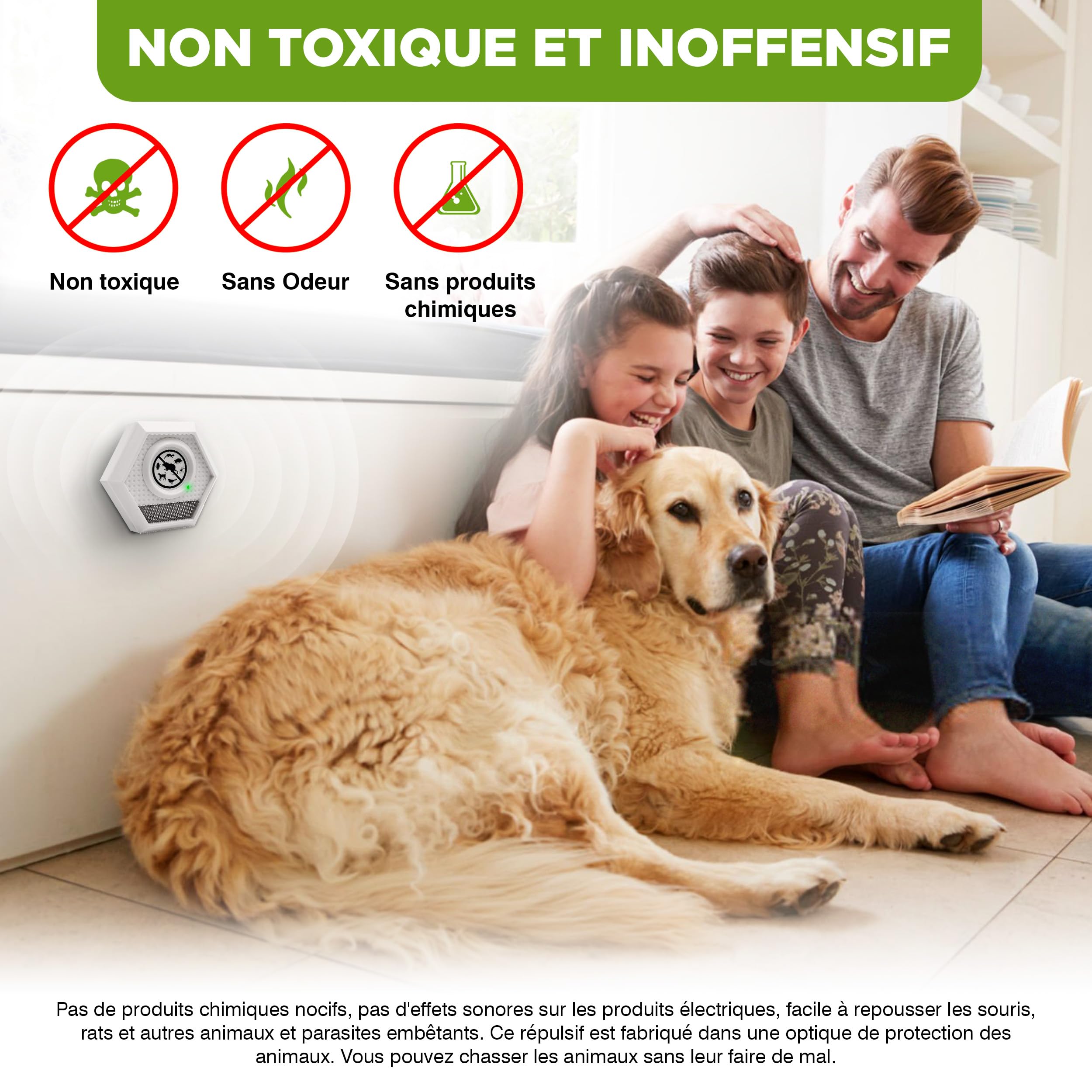 ISOTRONIC Lot de 3 Répulsif ultrasons Oiseaux Pigeon Chat Contre Pigeons Chats Chiens Animaux réglable Individuellement