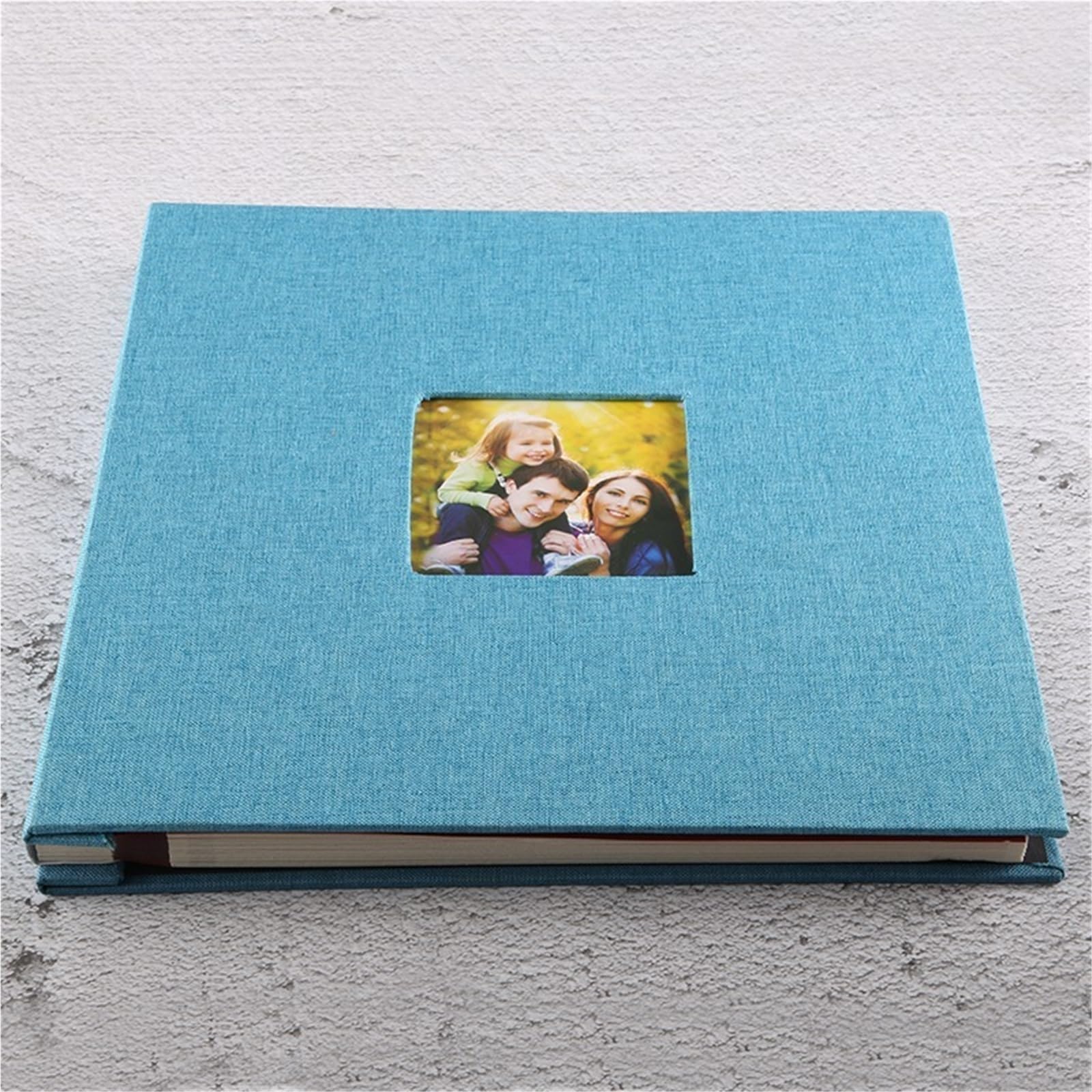 Álbum de fotos, álbum recortes autoadhesivo for boda/familia/amantes, cubierta lino, regalo DIY Para Aniversarios