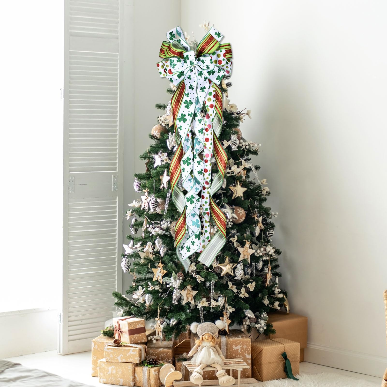 PATIKIL Fiocco Grande Per Albero 116cm x 33cm Decorazione Per Cima