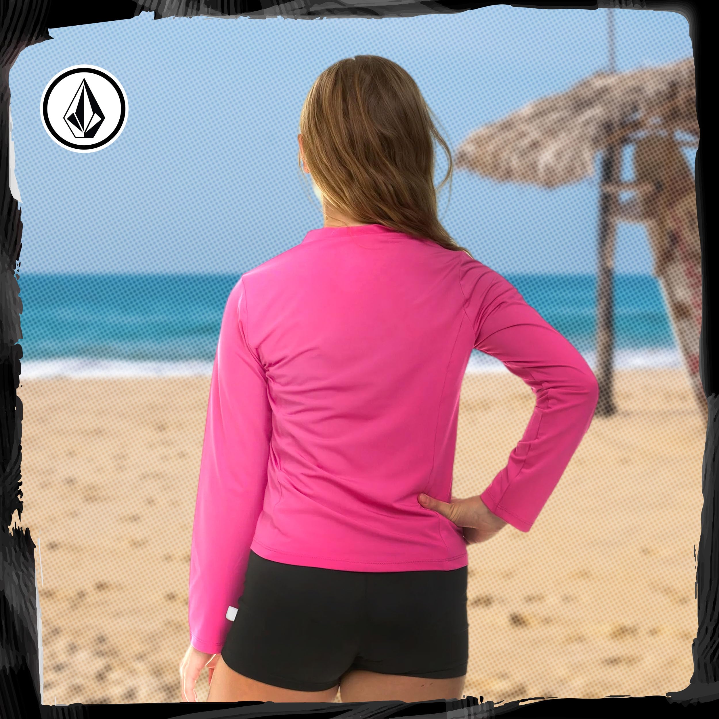 Volcom Rashguard für Mädchen, Rashguard für Mädchen, langärmelig, LSF50+, 2 Stück