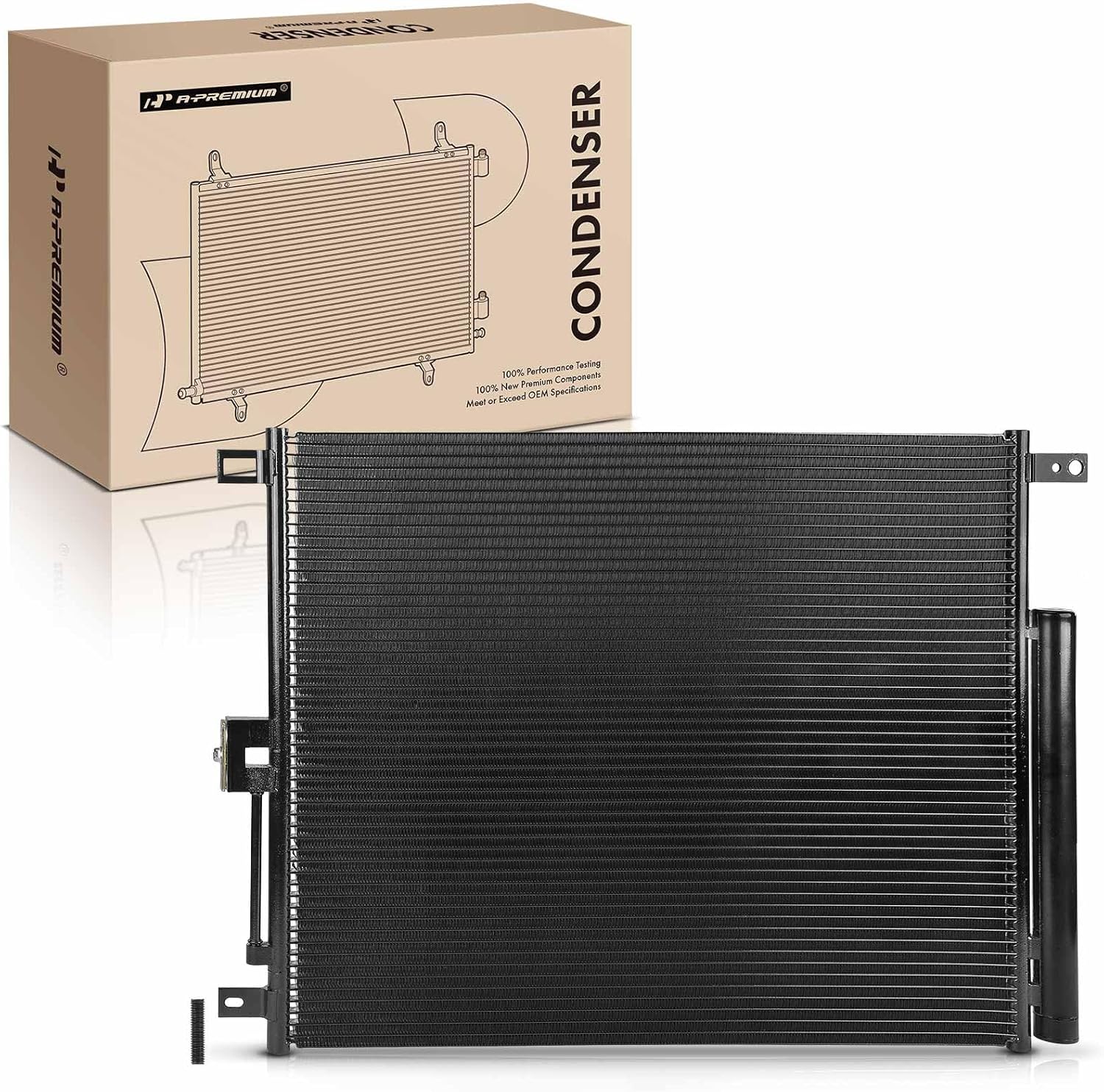 A-Premium Air Conditioning A/C Condenser Compatible with Dodge Durango 2021 2022 2023, AWD Only, 3.6L 5.7L, Replace# 68480076AC
