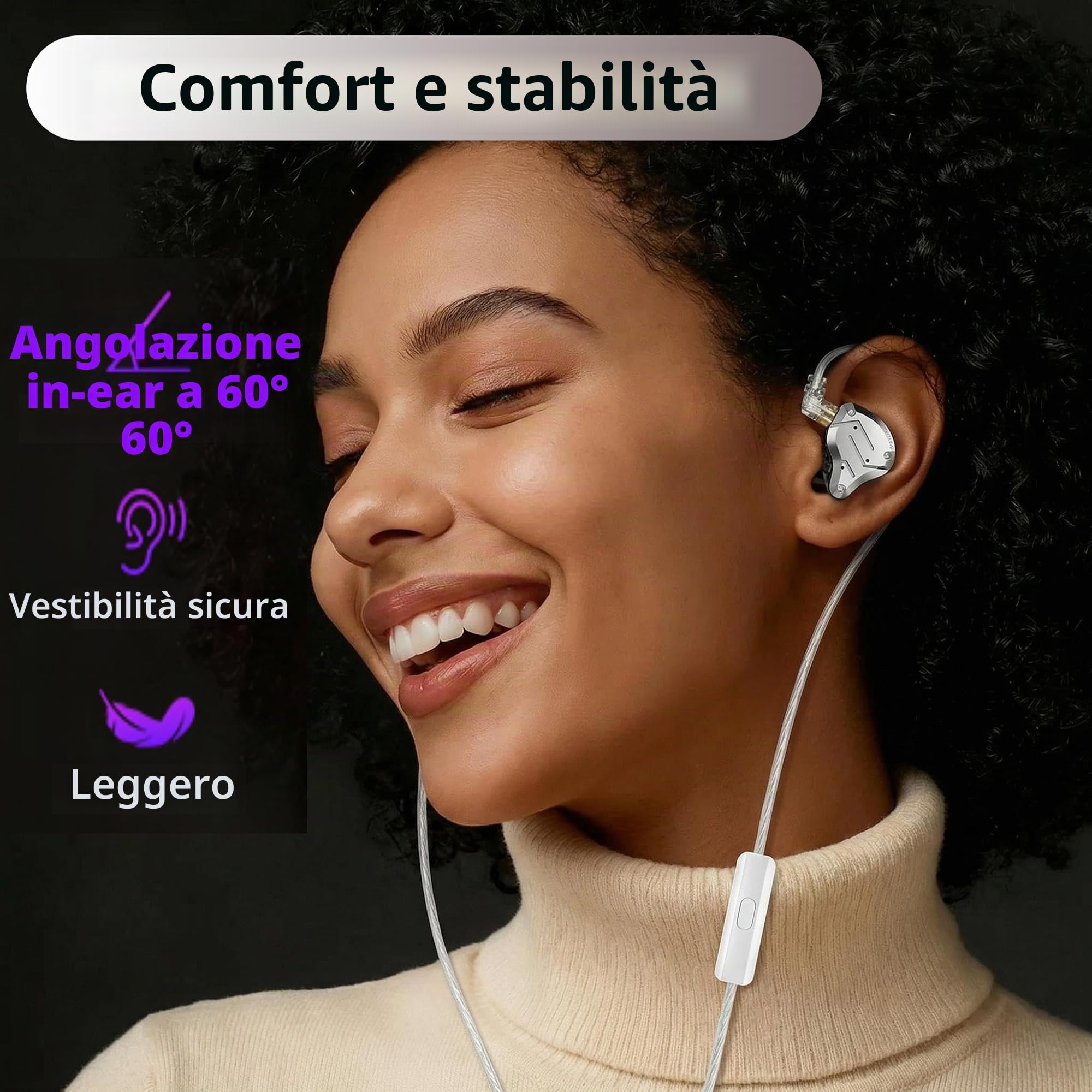 Yinyoo KZ ZS10 PRO Cuffie in-ear HiFi con isolamento acustico in Ear Monitor Auricolari Auricolari in metallo ad alta fedeltà con driver 1DD 4BA (blu senza microfono)
