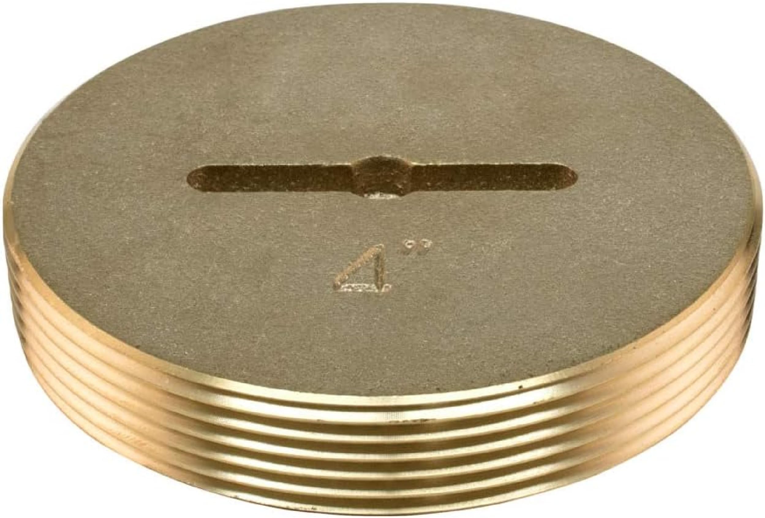 Eastman 4 Inch Slotted Brass Cleanout Plug, 42004