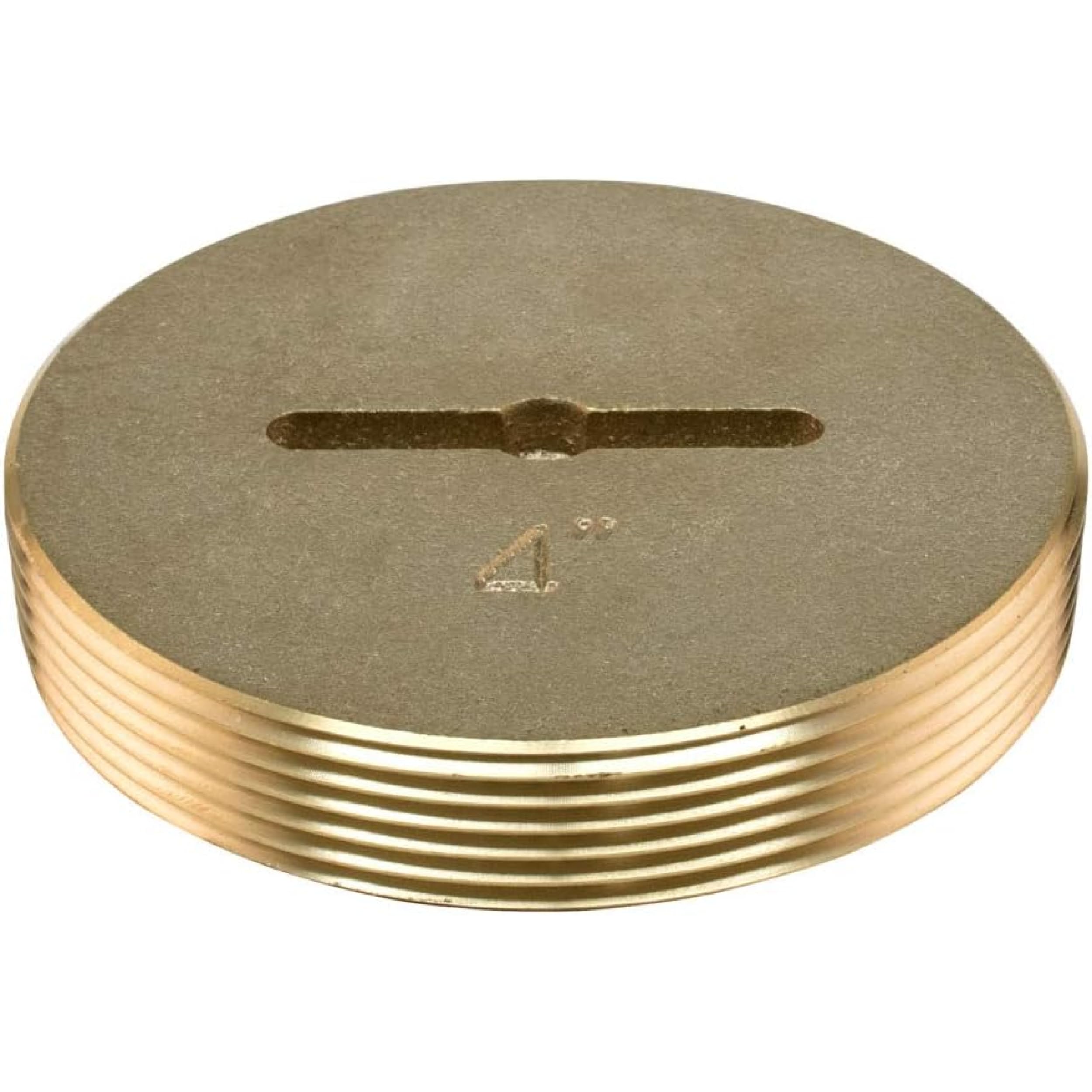 Eastman 4 Inch Slotted Brass Cleanout Plug, 42004