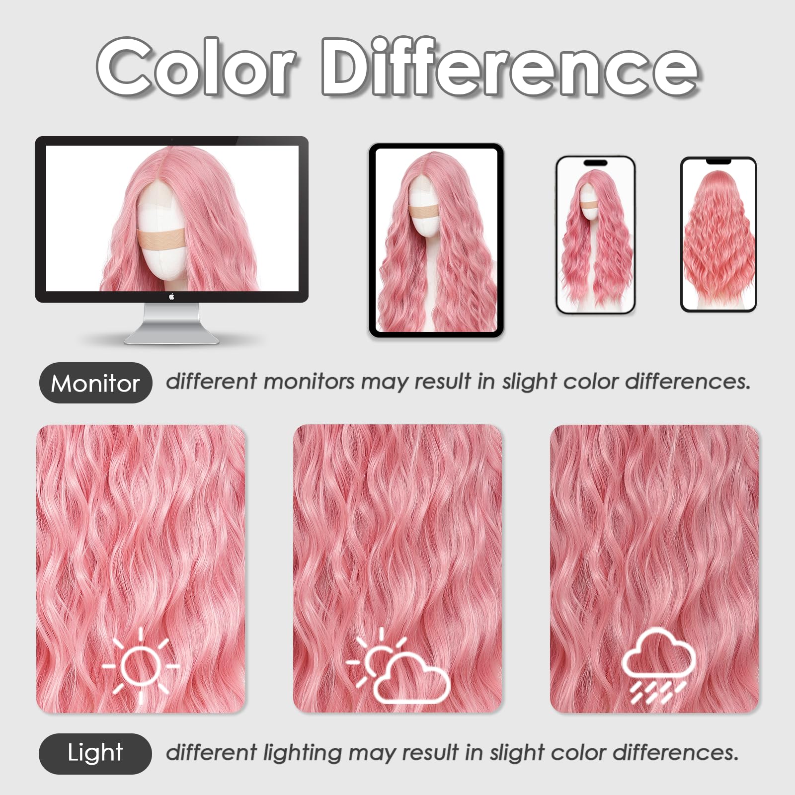 Pink Wig coral pastel pink have more colors ask Pastel Pink Human Hair HD Lace Front Wig (Made to Order  main image 3