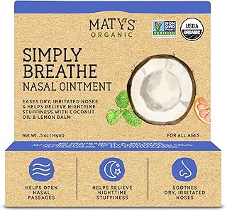 Maty's Simply Breathe Nasal Ointment – Helps Relieve Dry, Irritated Noses & Nighttime Stuffiness – .5 oz