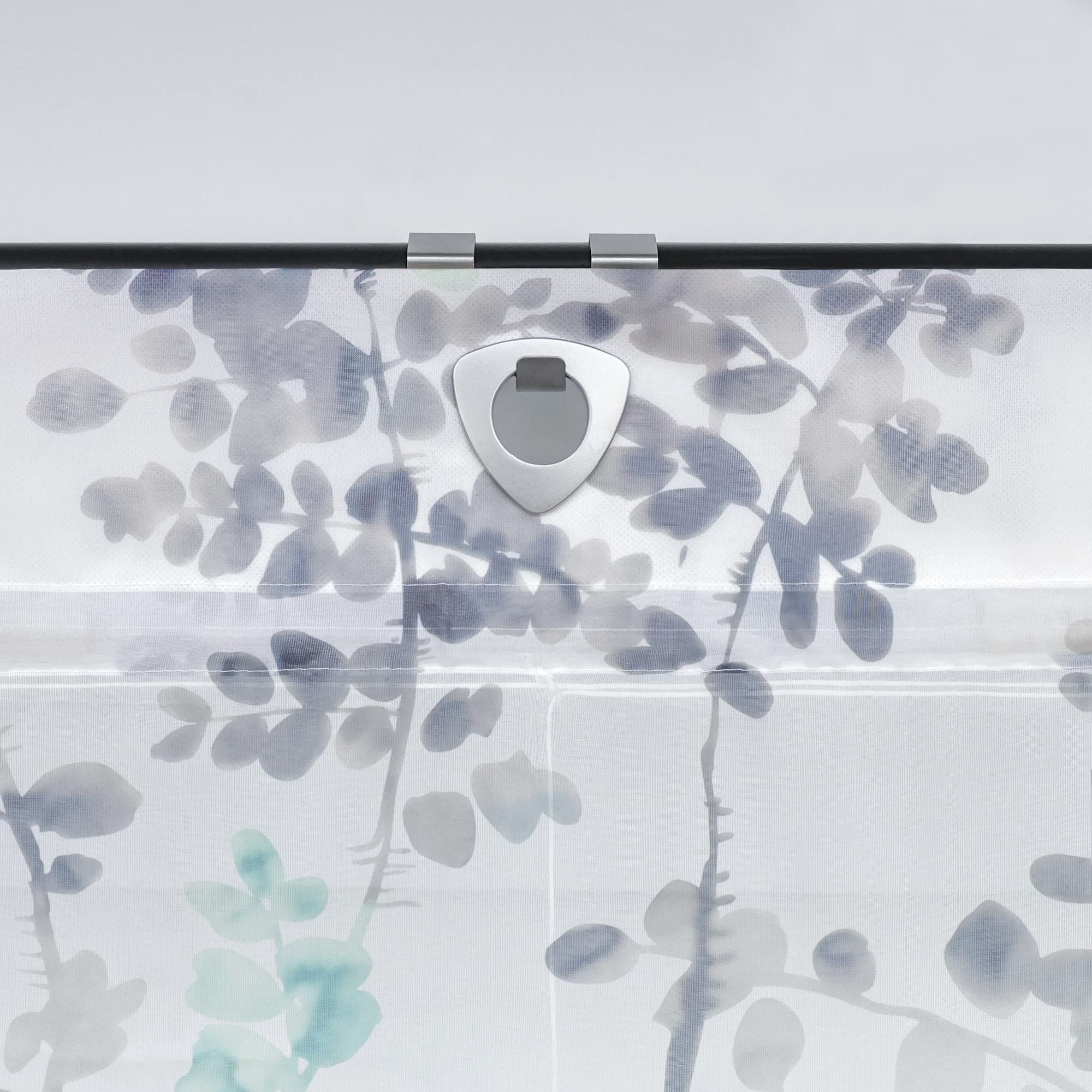 Yujiao Mao Sheer Roman Curtain Shades Branch Pattern Window Shade U-Hook Adjustable Balloon Shades for Small Windows or Kitchen Bedroom Bathroom Window,1pc (Green,W31 x L55 inch)