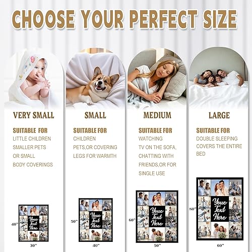 Miniatura 4 de Manta personalizada con imagen impresa en Estados Unidos, manta con fotos personalizadas, regalos de cumpleaños de Navidad, regalos personalizados