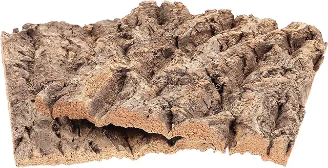 Toddmomy 2 Pieces Cork Bark, Reptile Bark, Snake Eel Platform, Turtle Climbing Platform for Reptile Animal Aquarium