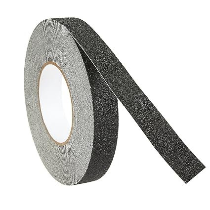 Iktu HighPower Anti-Slip Grip Tape Anti Skid Improves Grip and Prevents Risk of Slippage on Stairs or Other Slippery Surfaces - Keeps You Safe! (25mm x 5 meter, Black)