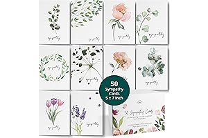 50 Unique Sympathy Condolence Cards with Envelopes