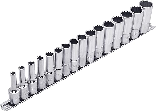 Miniatura 3 de Genius Tools TW-316MD - Juego de llaves de vaso de mano profundas, 16 piezas, 38" Dr