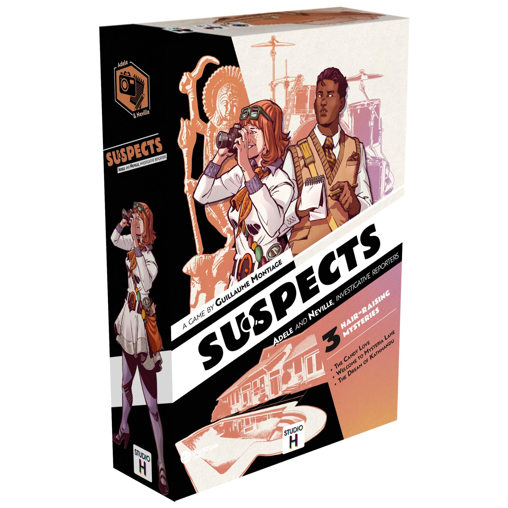 Suspects: Adele & Neville Investigative Reporters | Murder Mystery Game | 1 to 6 Players | 60 Minutes