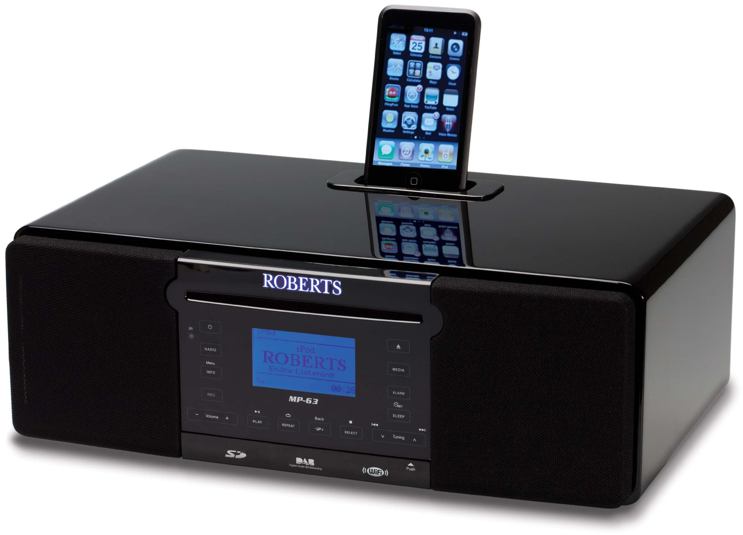 Roberts STREAM63i CD/Dab/FM Sistema de Sonido de Internet con Base para iPod y instalación de grabación