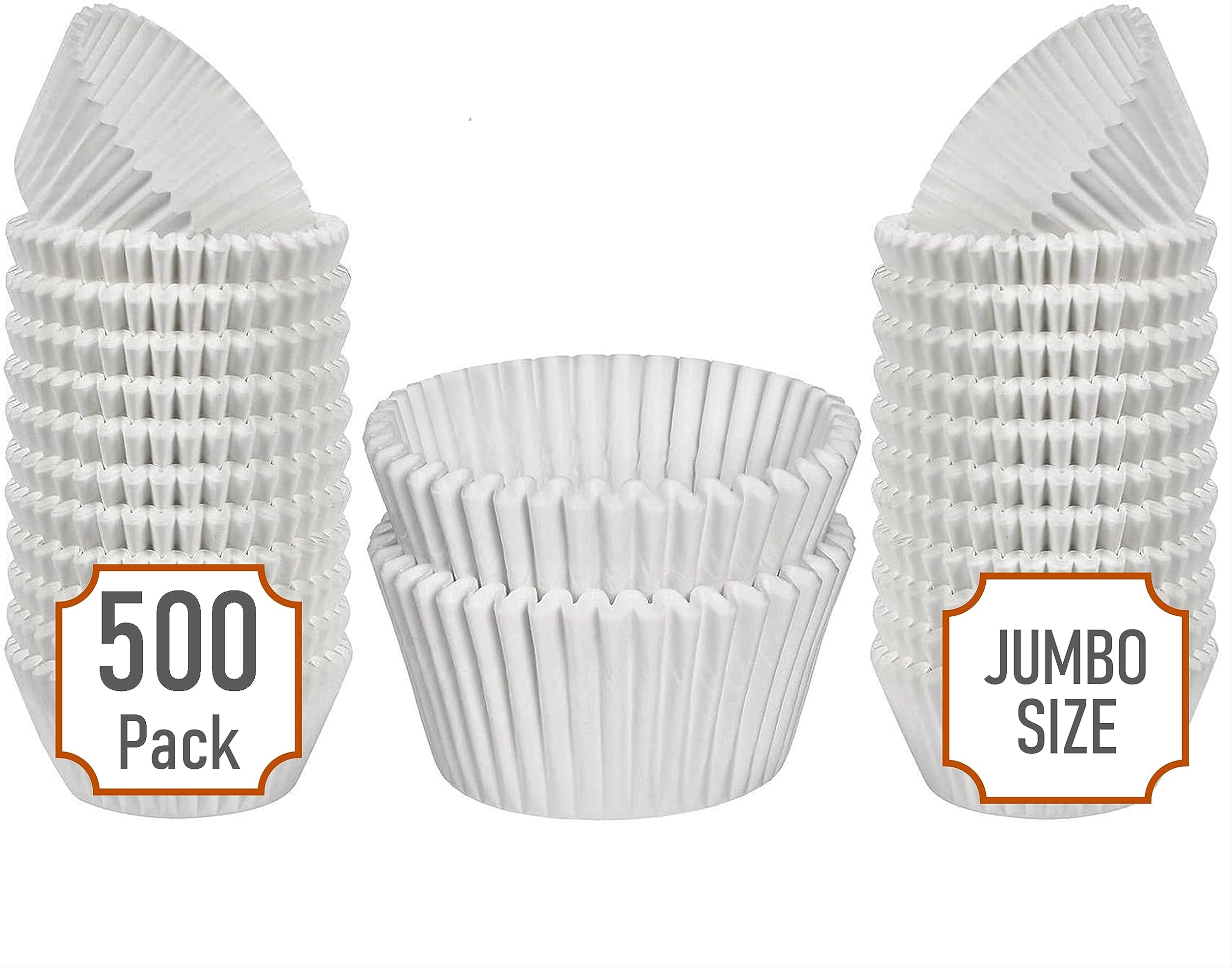 Mr Miracle Jumbo Baking Cups Premium Quality, White