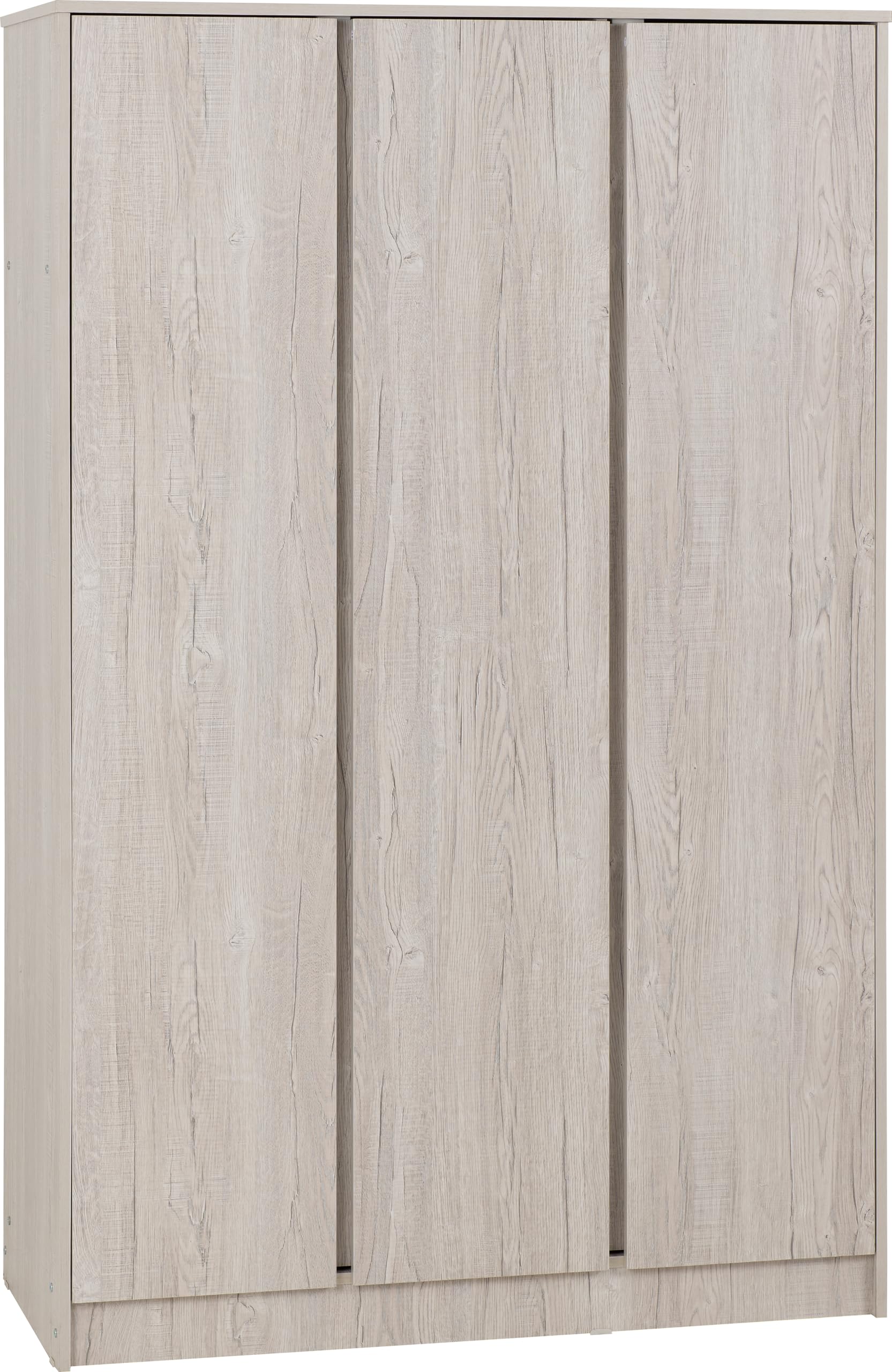Seconique Malvern 3 Door Wardrobe In Beige Urban Snow Finish Cream
