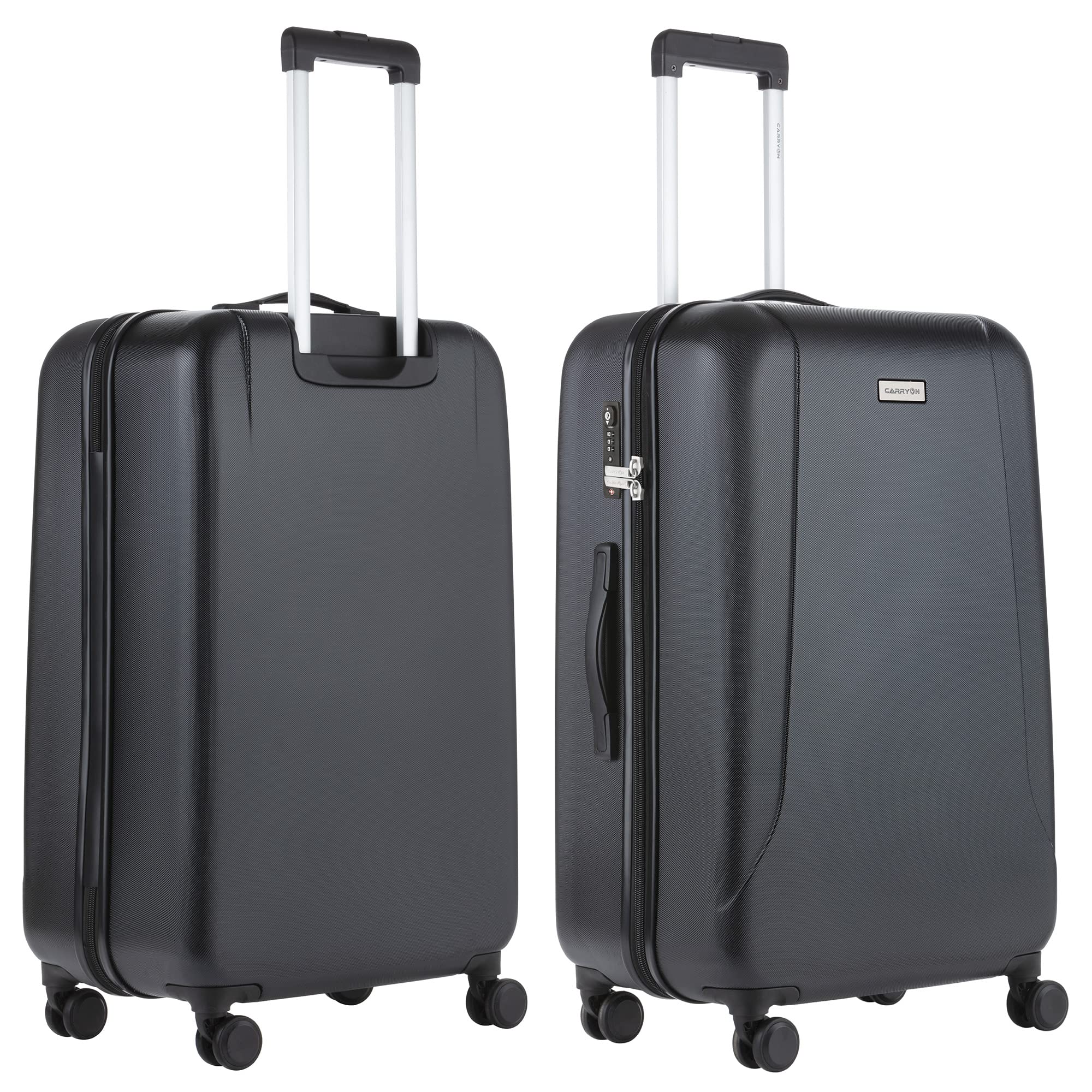 CarryOn Skyhopper – Twarda duża walizka podróżna 78 cm, walizka 85 l z zamkiem TSA (Czarny, Duży)