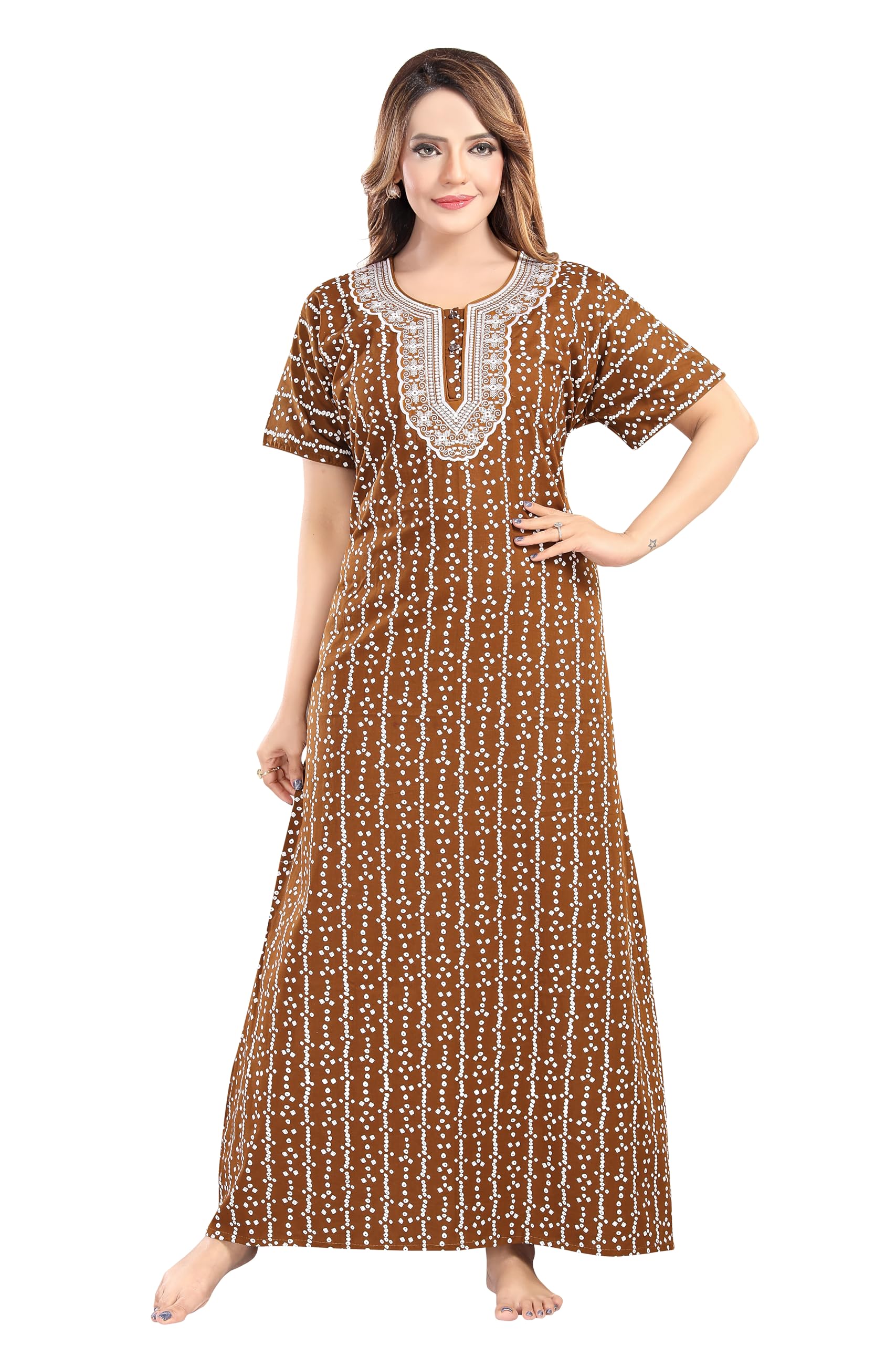 life-tale Women's Cotton Maxi/Night Gown/Nighty/Nightwear-picture-22