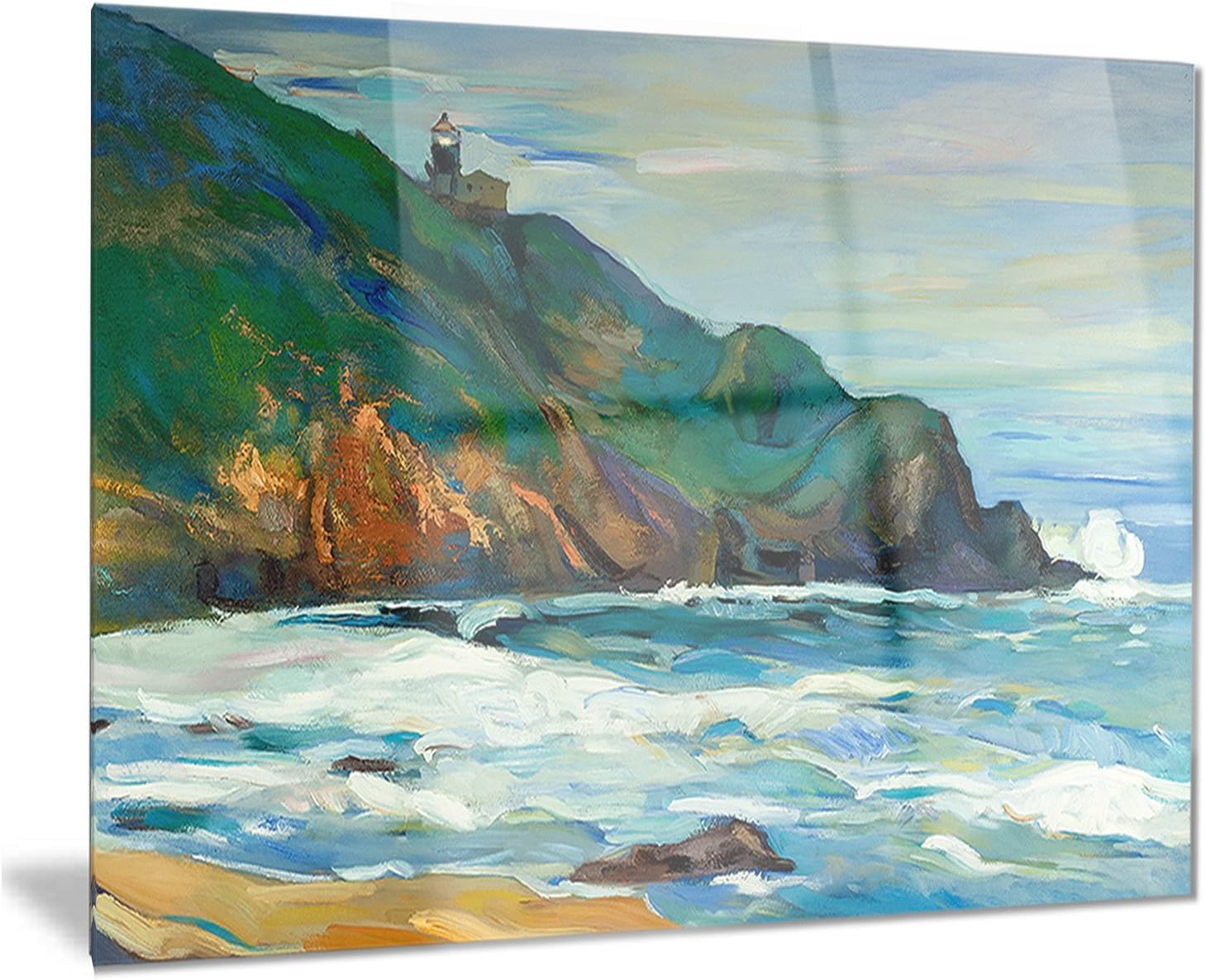 Lighthouse - L &Scape Painting Metal Wall Art - MT7829 - 40x30 40"L x 30"W