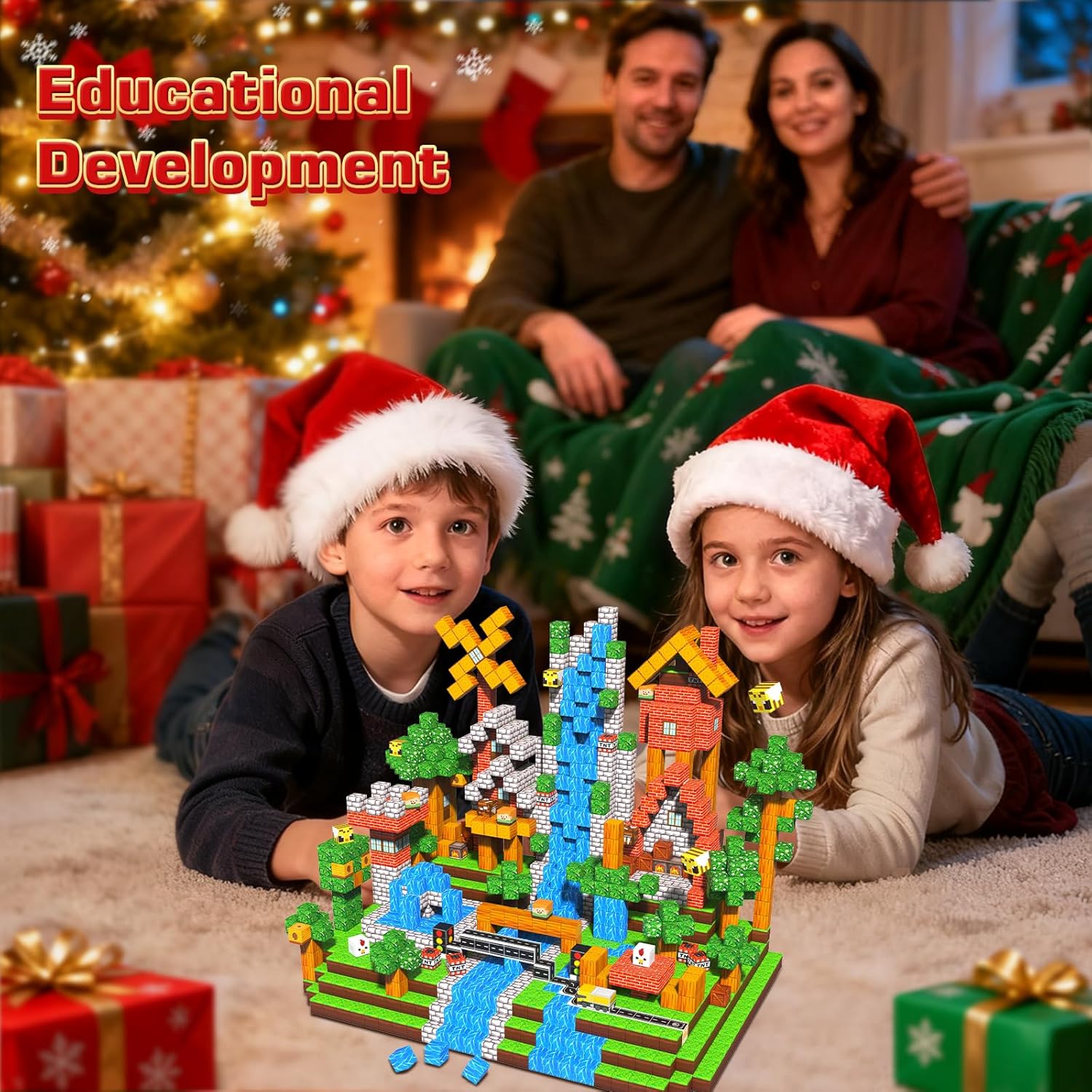 Magnetic Blocks - 150PCS Magnetic Building Blocks Road Forest Magnetic Cubes - STEM Toys for Montessori Toddler Birthday Gifts -STEM Sensory Construction Toys for Kids Ages 3+ for Boy & Girl - Image 6